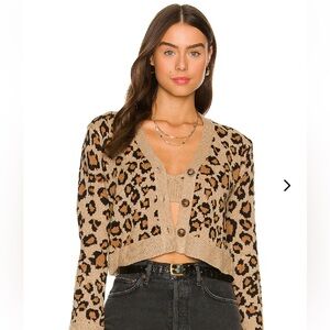 Lovers + Friends leopard cardigan